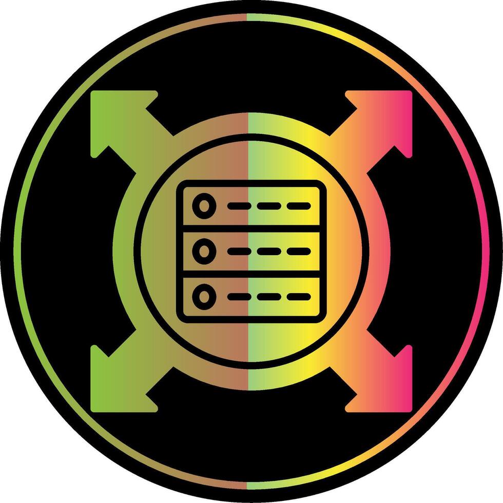 Data Driven Glyph Due Color Icon Design vector