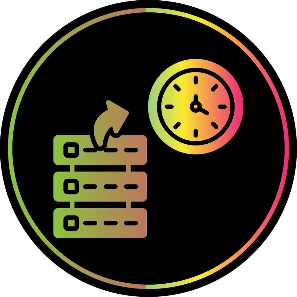 Clock Time Glyph Due Color Icon Design vector