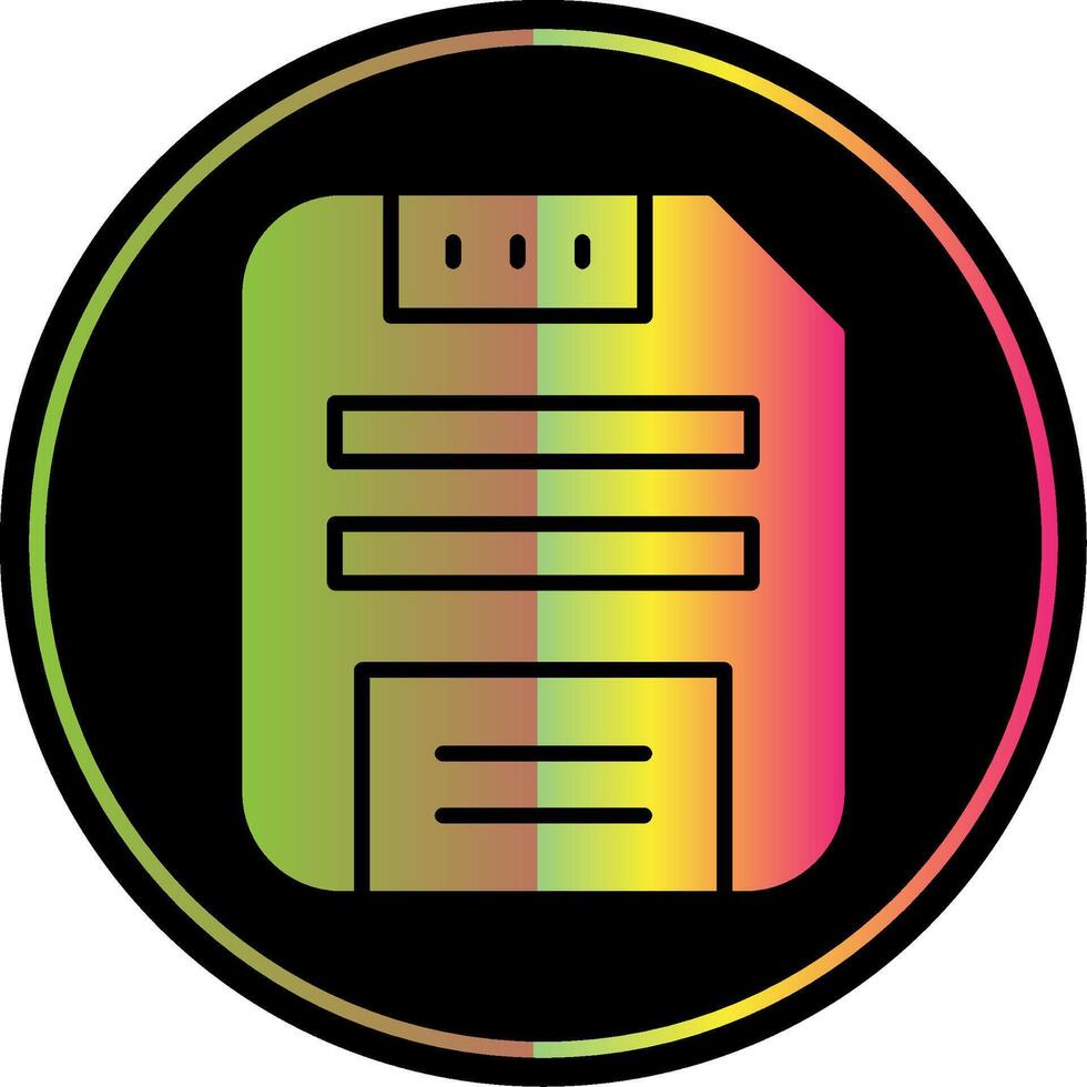 Save Data Glyph Due Color Icon Design vector