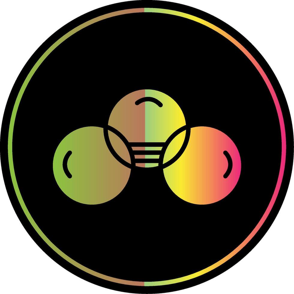 Overlapping Circles Glyph Due Color Icon Design vector