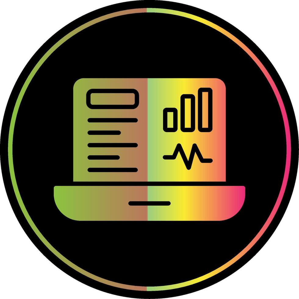 Dashboard Glyph Due Color Icon Design vector