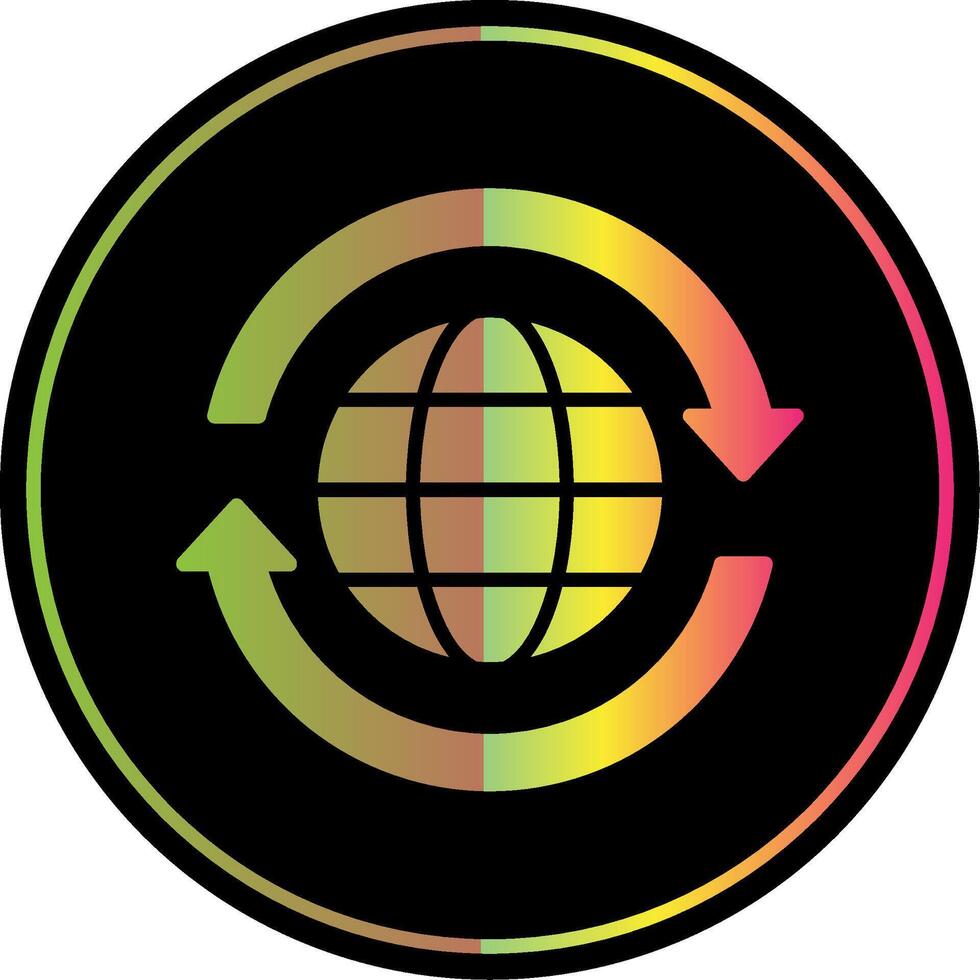 Slow Glyph Due Color Icon Design vector