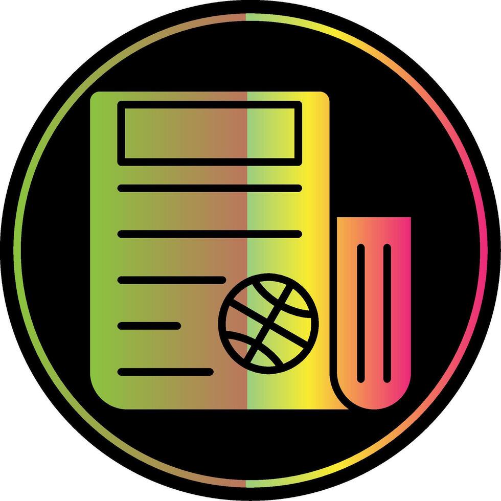 Sports News Glyph Due Color Icon Design vector