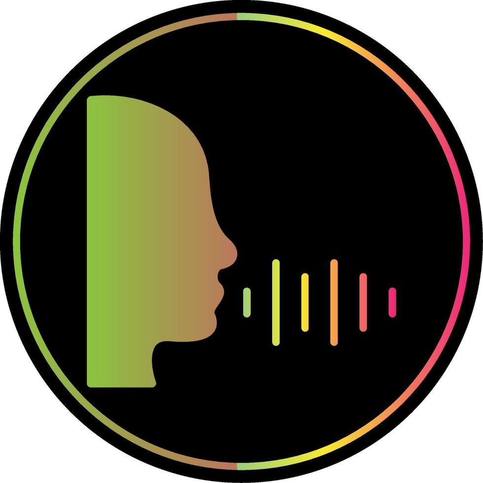 Voice Recording Glyph Due Color Icon Design vector