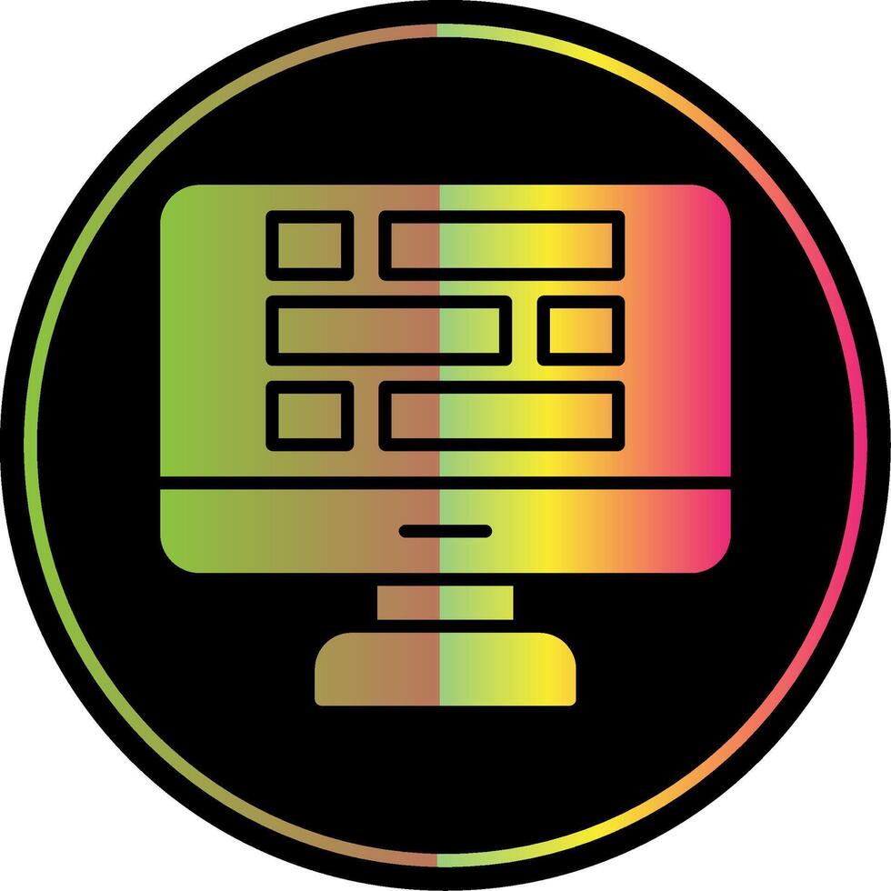 Dashboard Glyph Due Color Icon Design vector