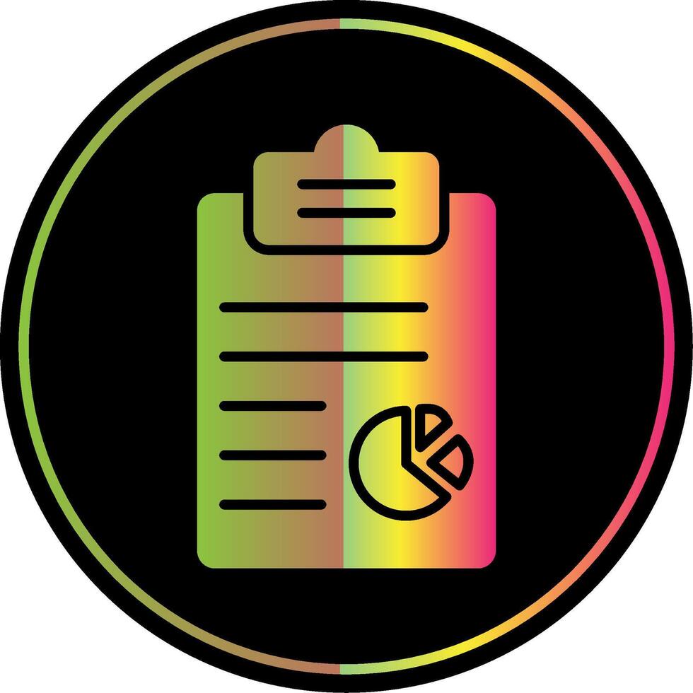 Clipboard Glyph Due Color Icon Design vector