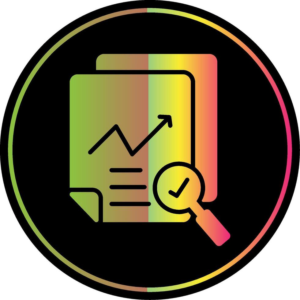 Data Quality Glyph Due Color Icon Design vector