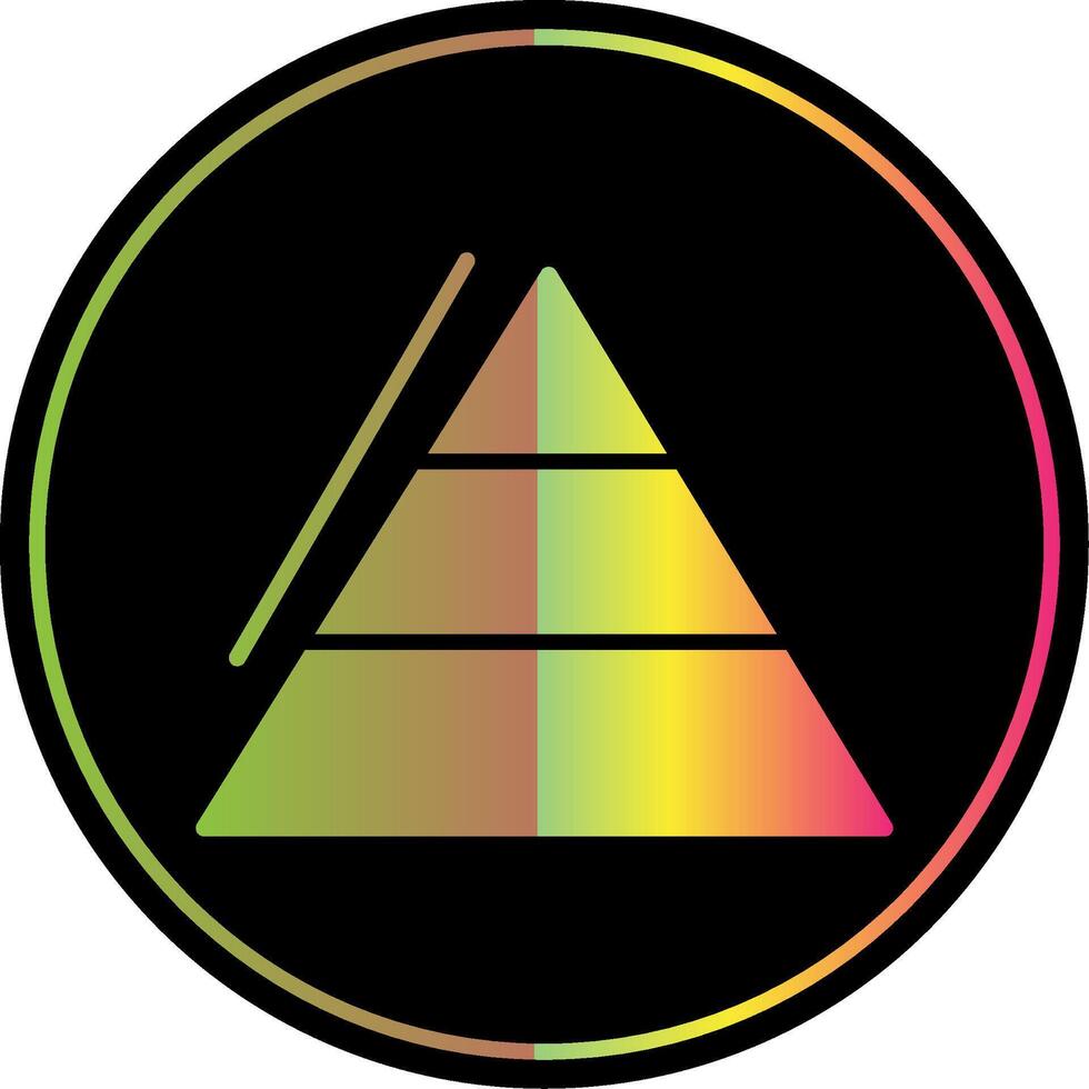 Pyramid Charts Glyph Due Color Icon Design vector
