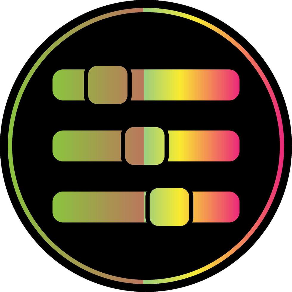 Progress Bar Glyph Due Color Icon Design vector