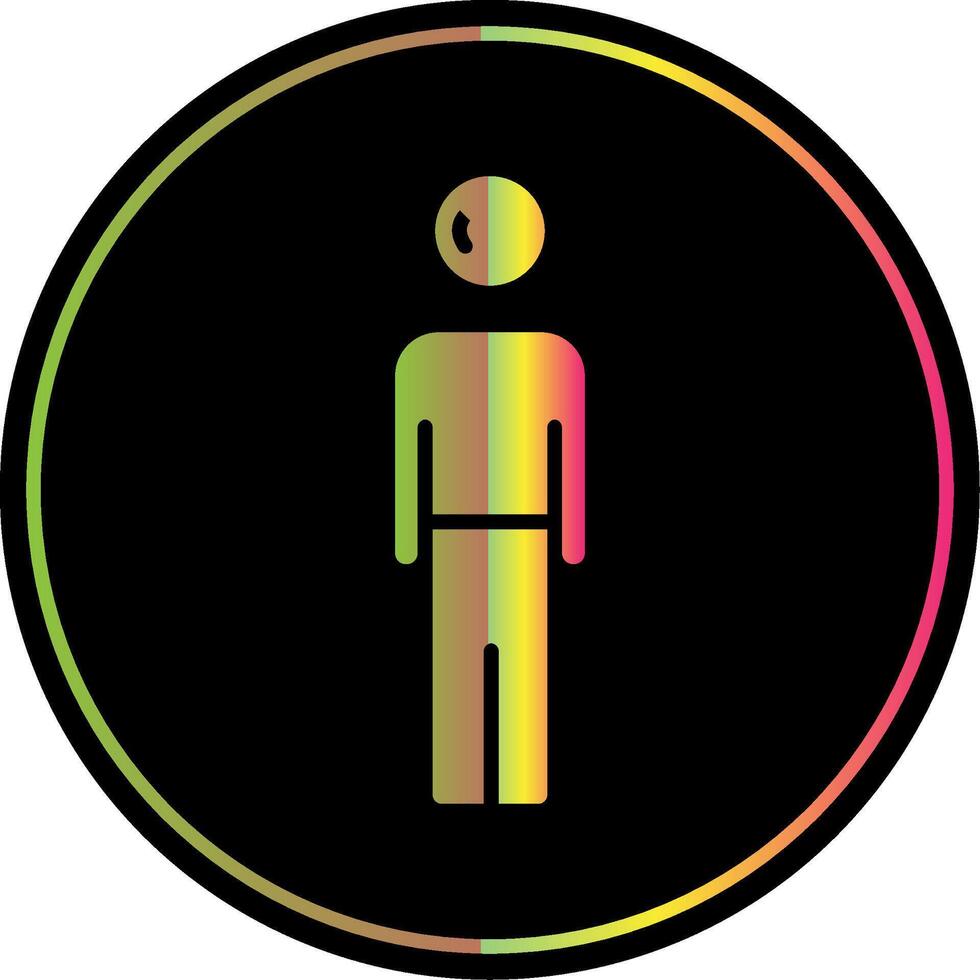 Person Glyph Due Color Icon Design vector