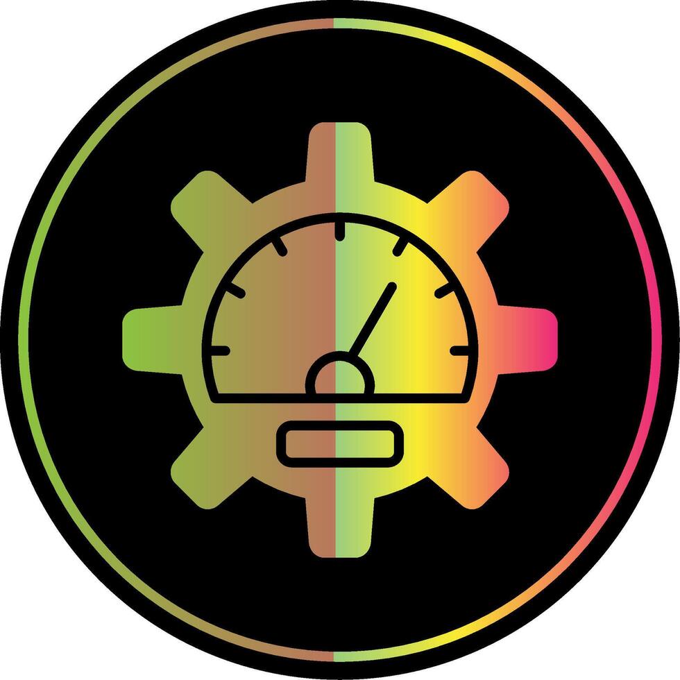Performance Glyph Due Color Icon Design vector