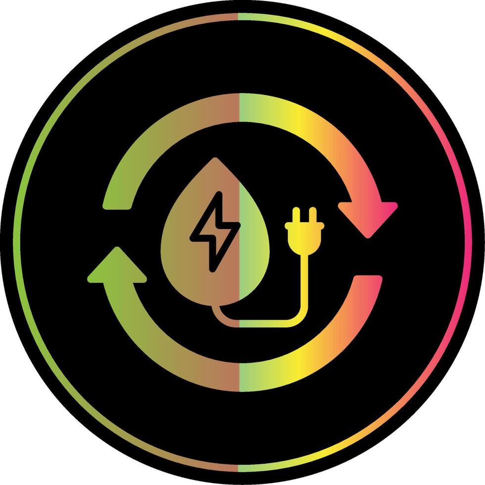 Water Energy Glyph Due Color Icon Design vector