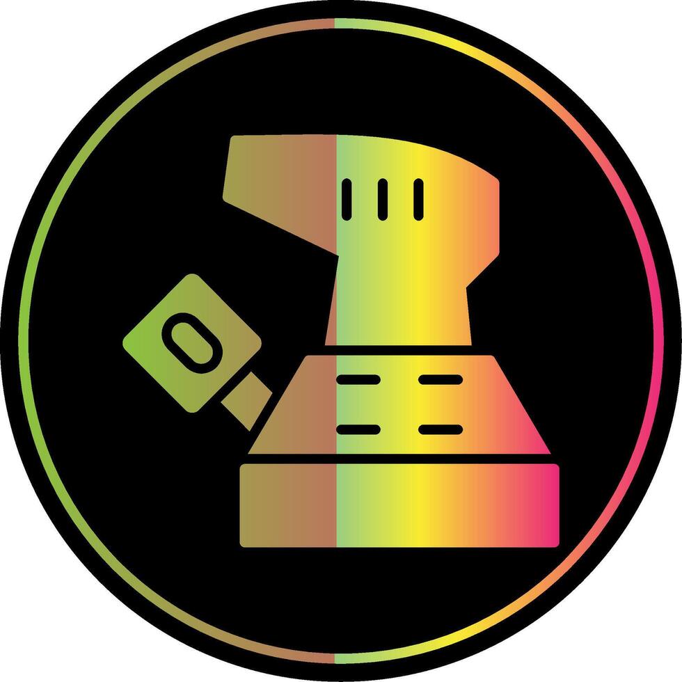Sander Glyph Due Color Icon Design vector