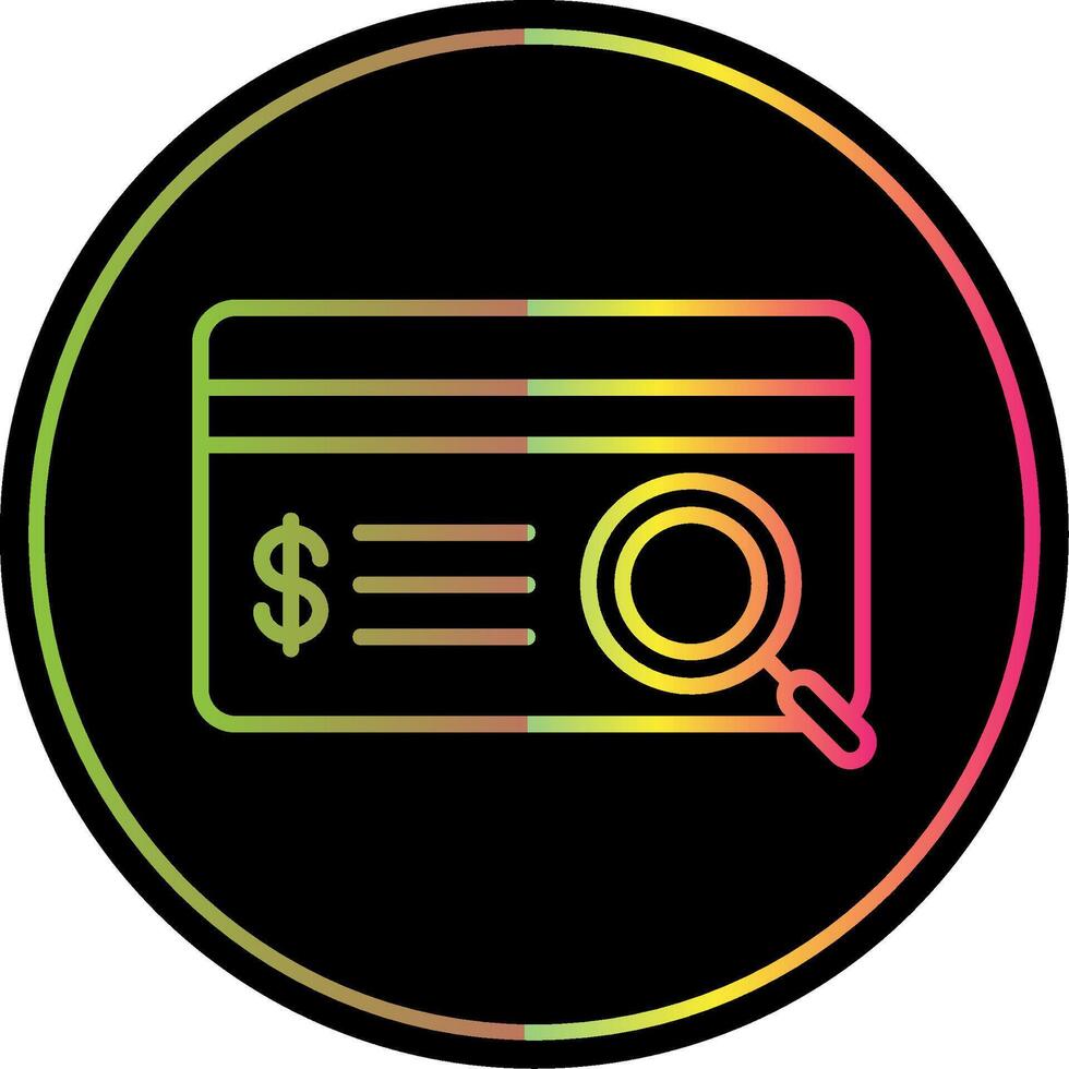 Credit Card Line Gradient Due Color Icon Design vector