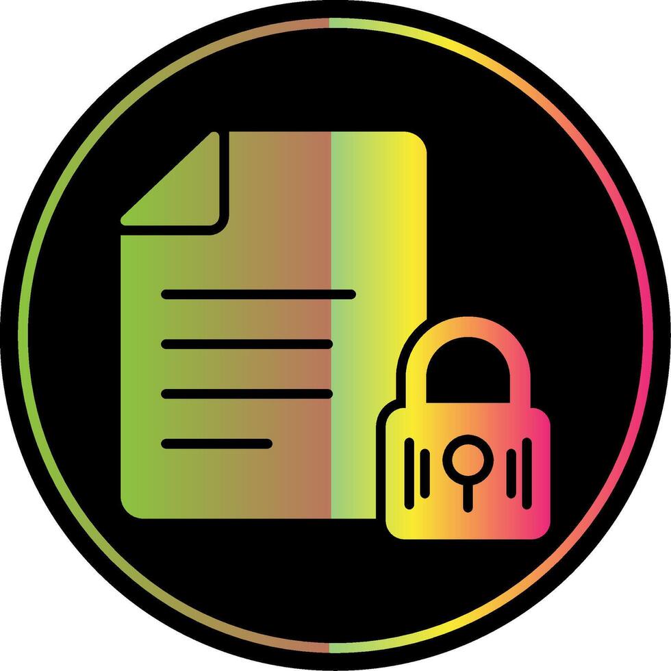 Encrypted Data Glyph Due Color Icon Design vector