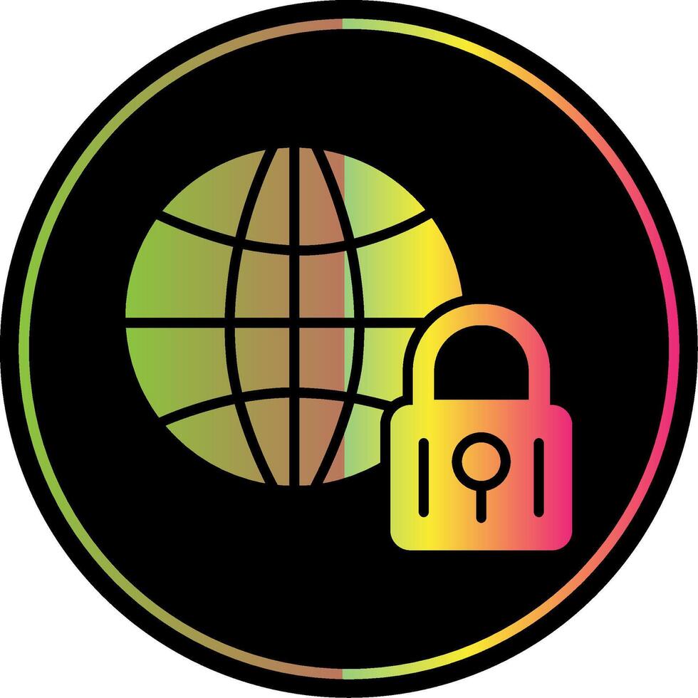 Internet Security Glyph Due Color Icon Design vector
