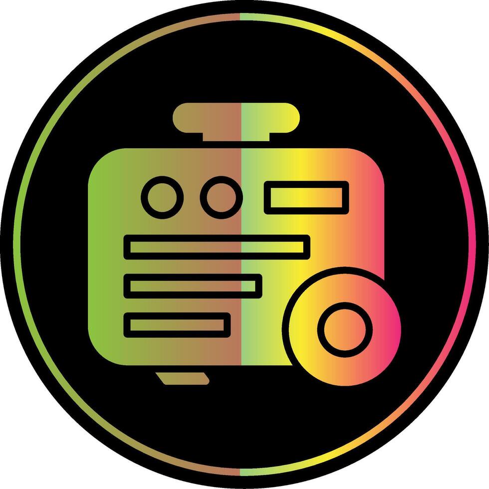 Electric Generator Glyph Due Color Icon Design vector