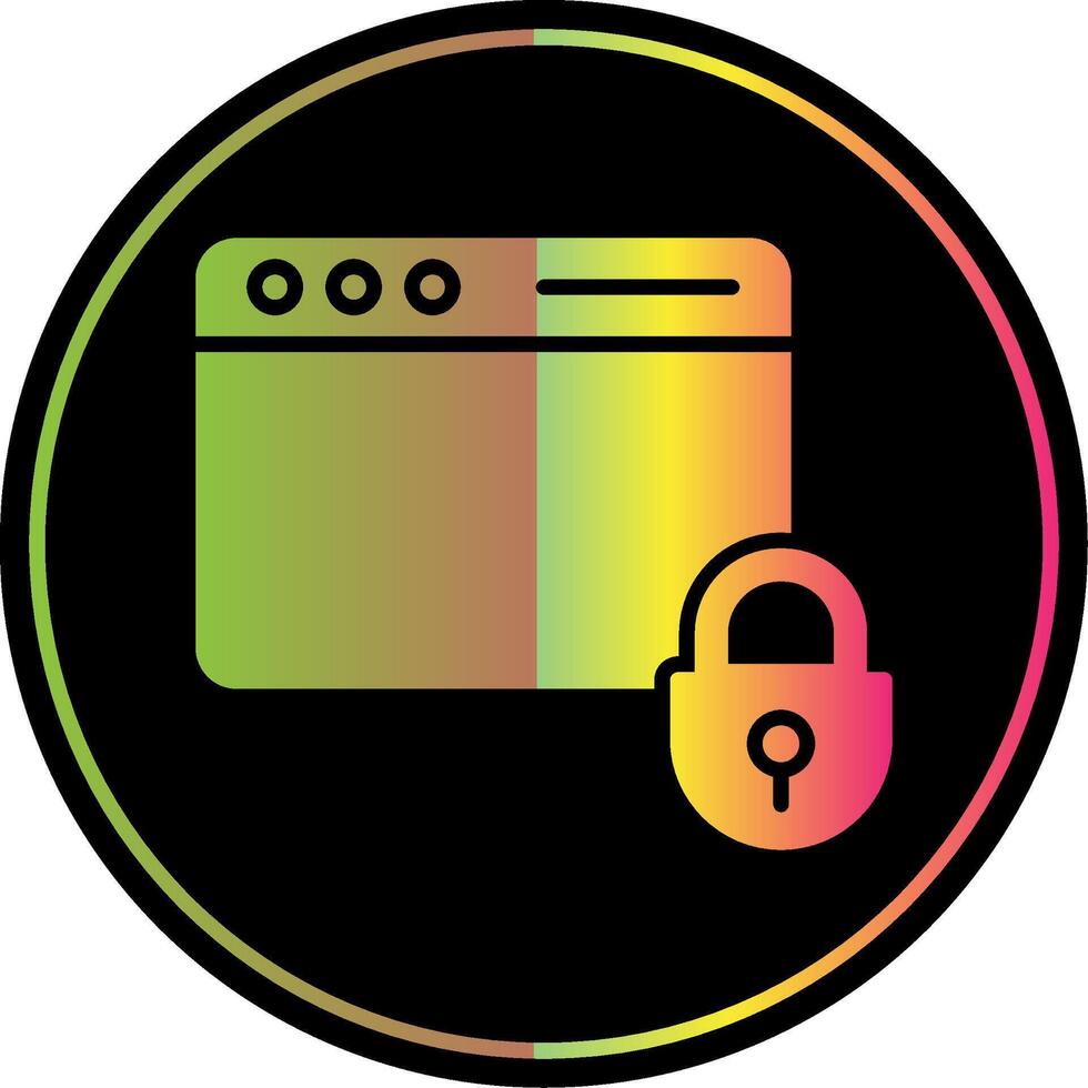 Web Security Glyph Due Color Icon Design vector
