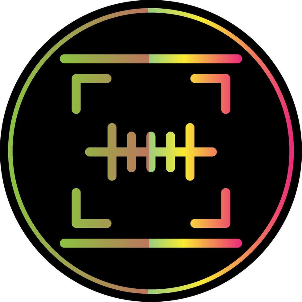 Barcode Scan Glyph Due Color Icon Design vector