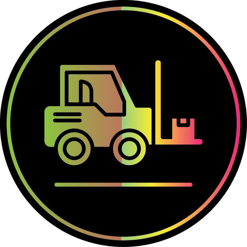 Forklift Glyph Due Color Icon Design vector