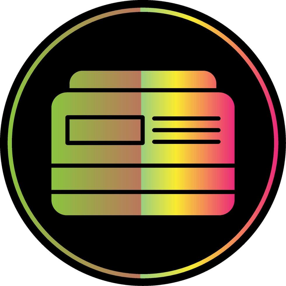 Debit Card Glyph Due Color Icon Design vector