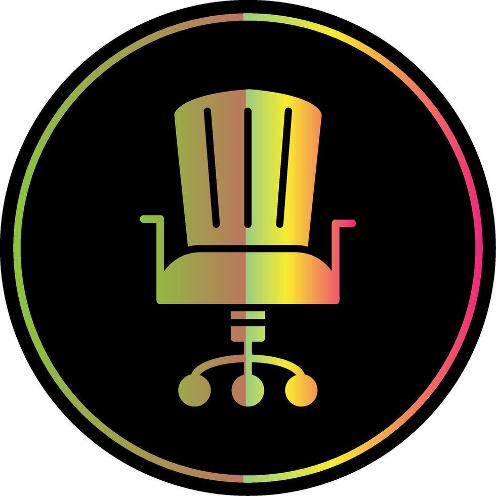 Office Chair Glyph Due Color Icon Design vector