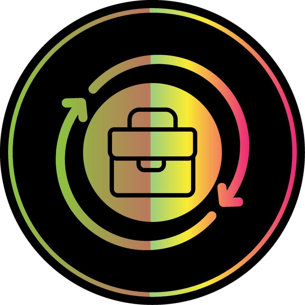 Process Glyph Due Color Icon Design vector