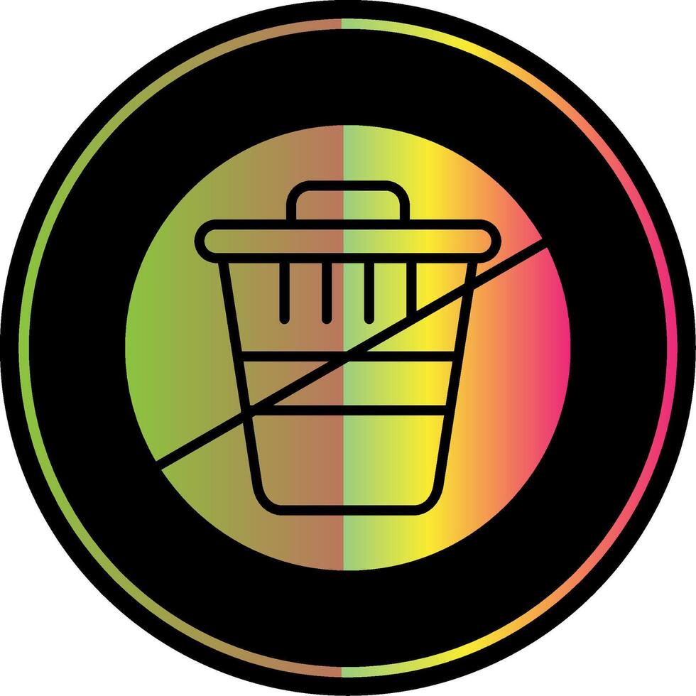 Zero Waste Glyph Due Color Icon Design vector