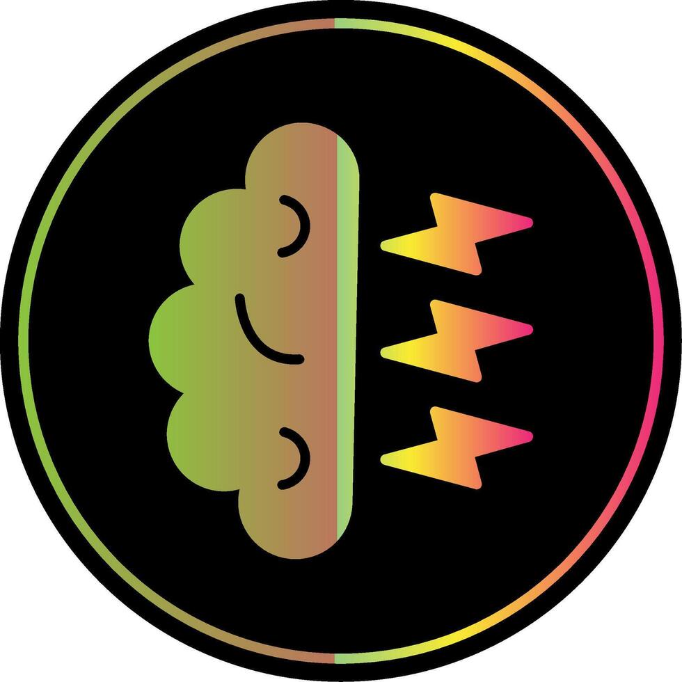 Brainstorming Glyph Due Color Icon Design vector