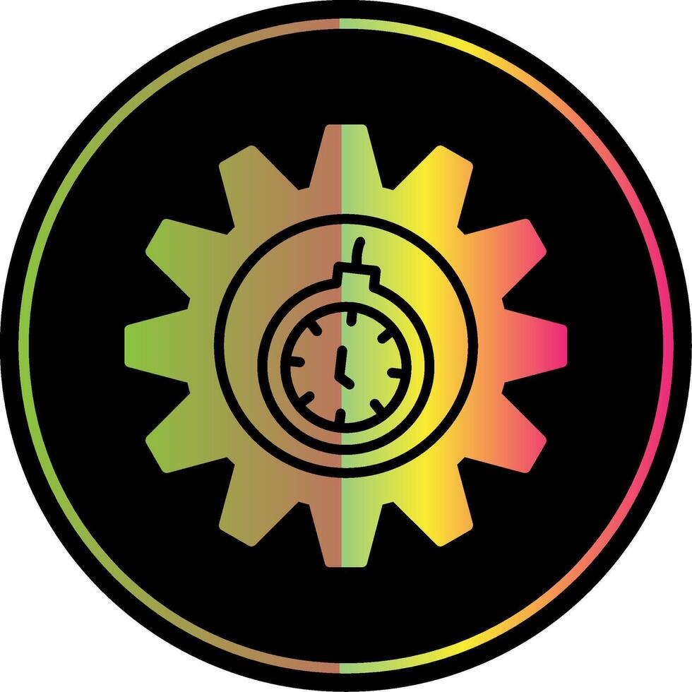 DeadLine Circle Multi Circle Glyph Due Color Icon Design vector