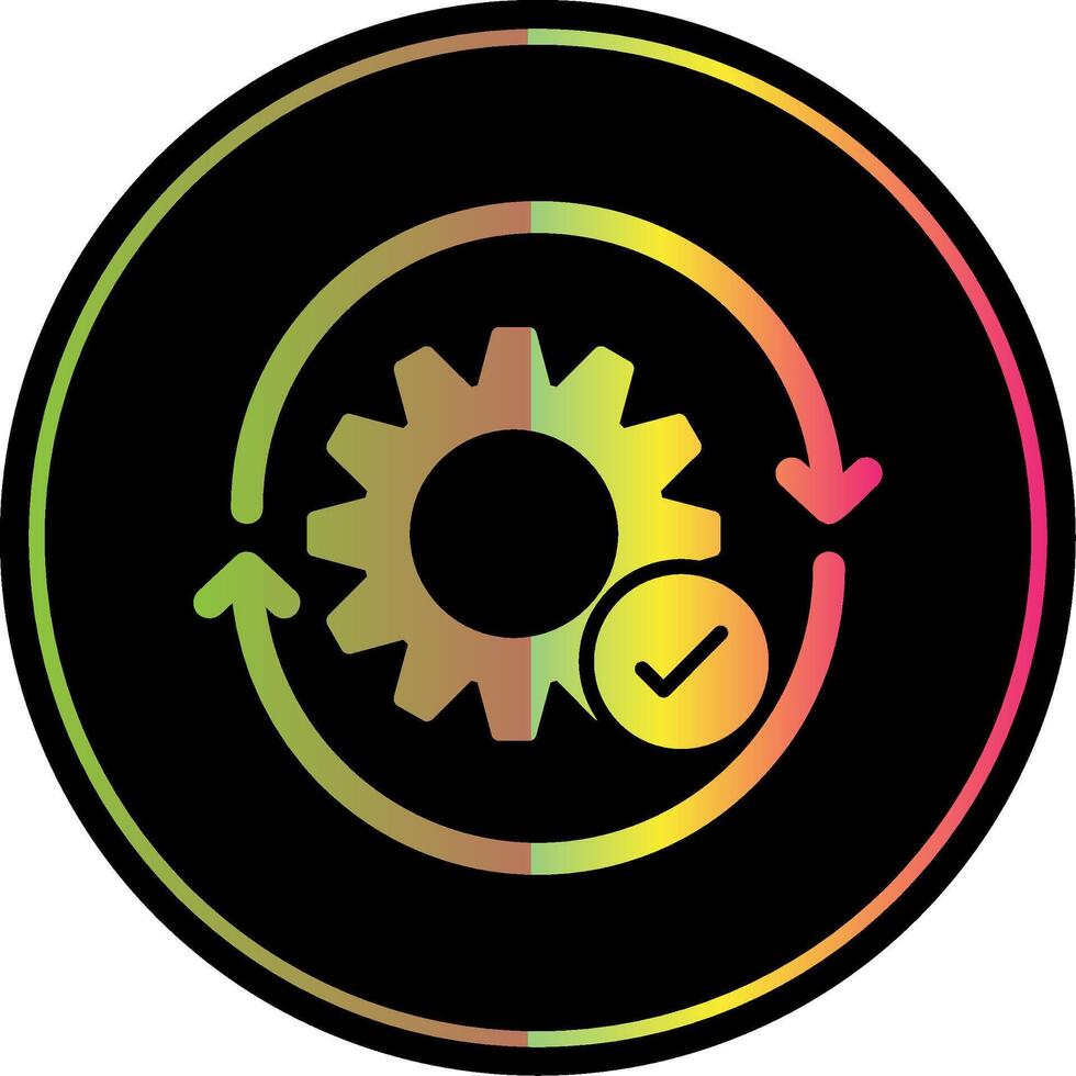 Lifecycle Glyph Due Color Icon Design vector