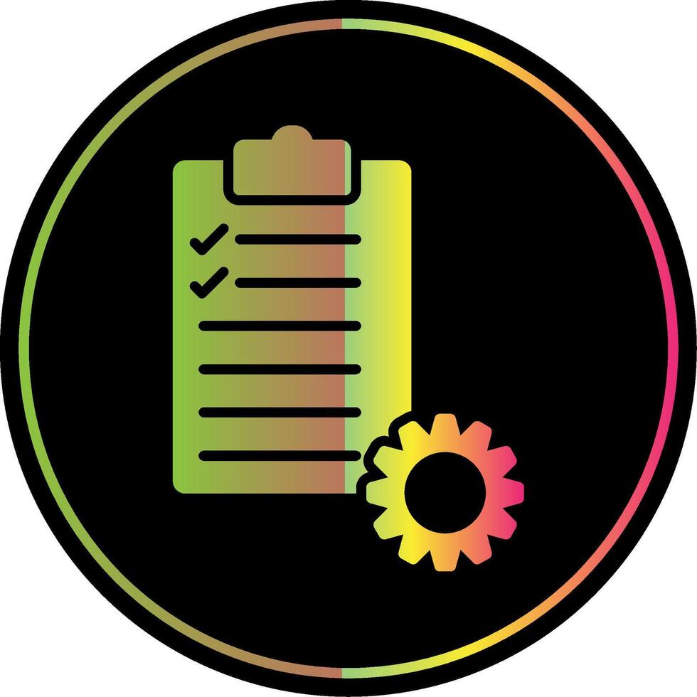 Project Management Glyph Due Color Icon Design vector