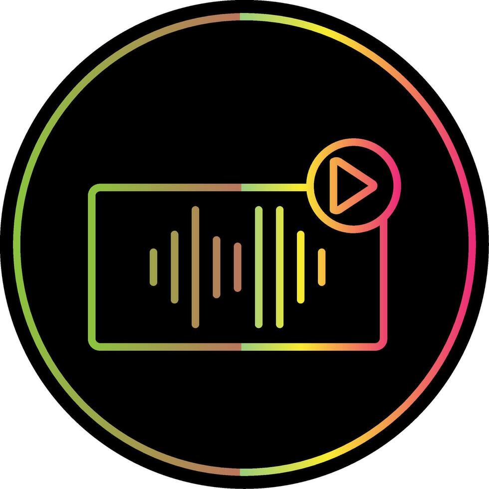 Audio Line Gradient Due Color Icon Design vector