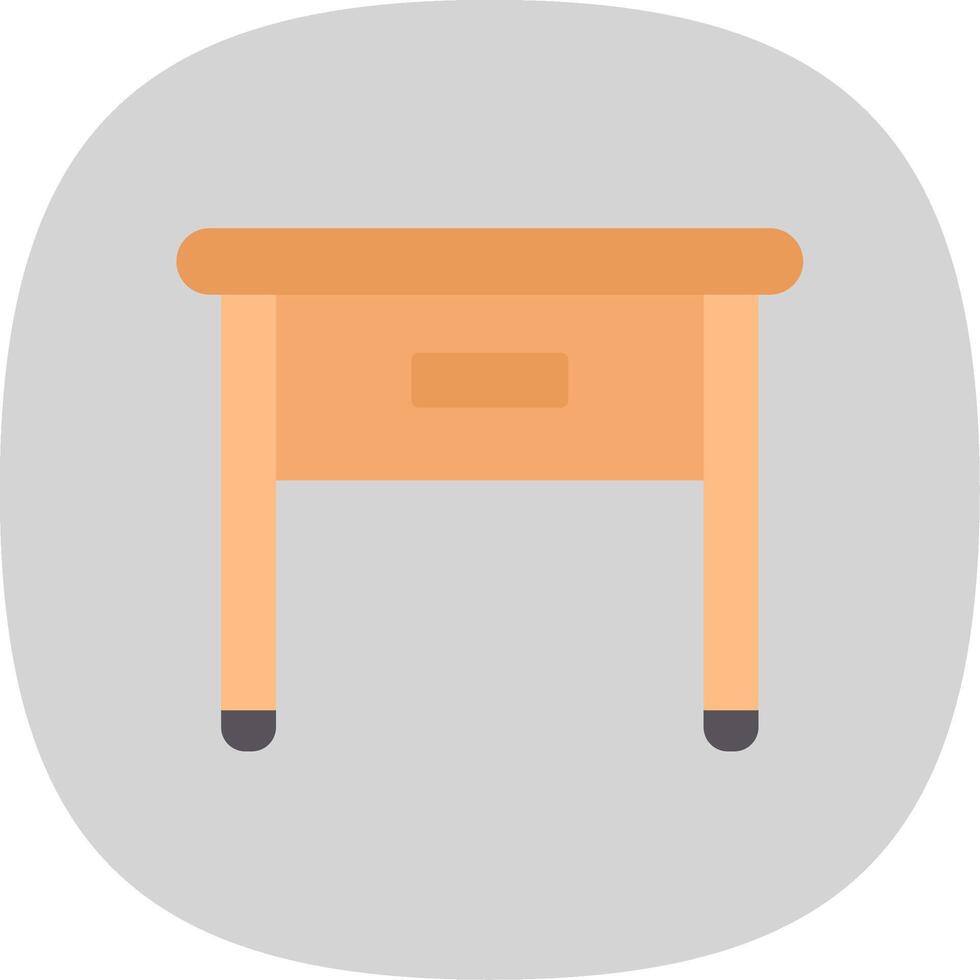 Side Table Flat Curve Icon Design vector