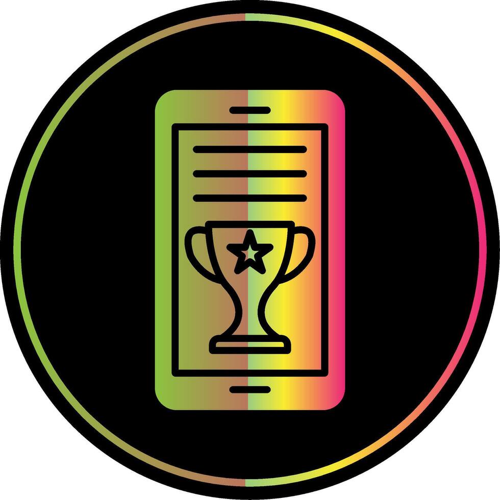 OnLine Circle Multi Circle Award Glyph Due Color Icon Design vector