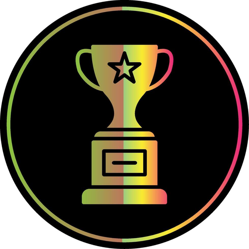Award Glyph Due Color Icon Design vector