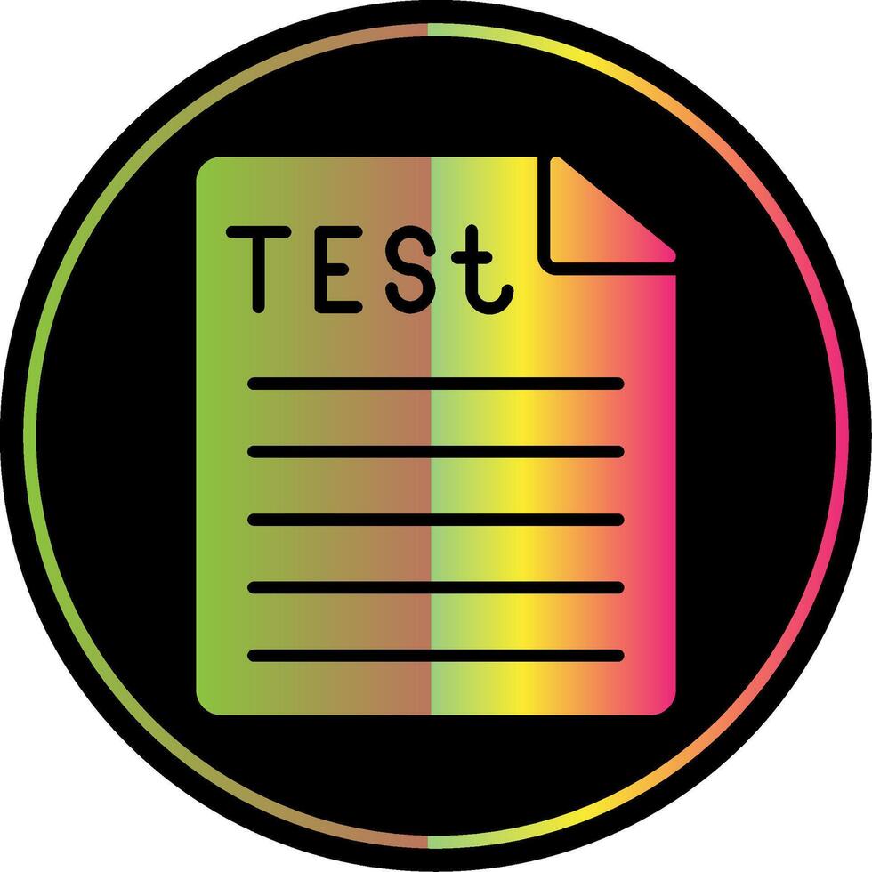 Test Glyph Due Color Icon Design vector