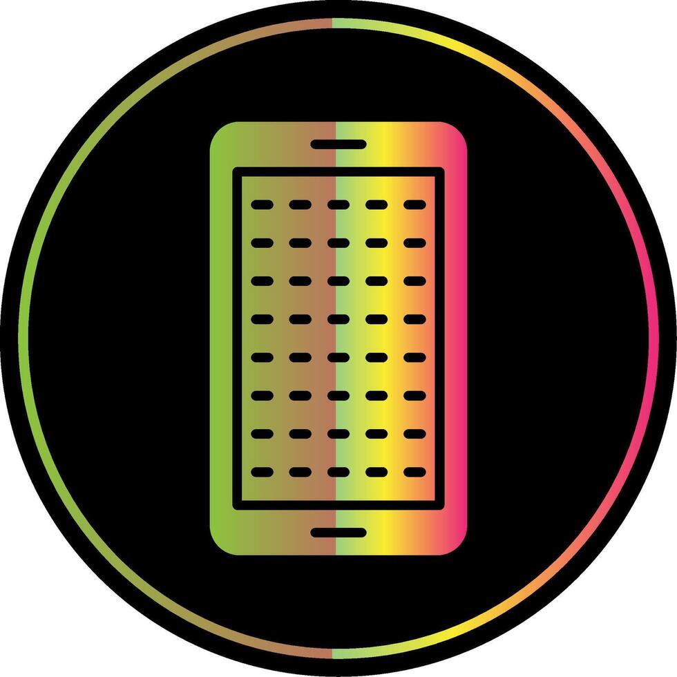 E Learning Glyph Due Color Icon Design vector
