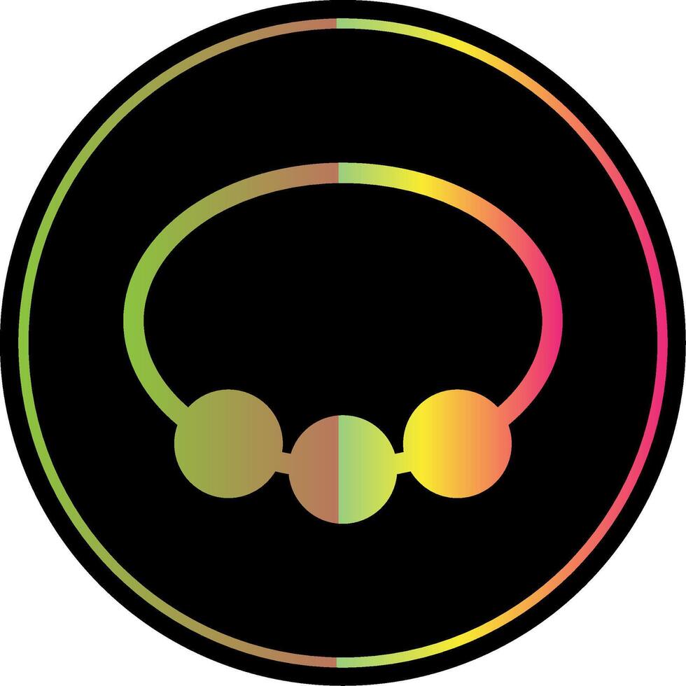 Bangle Glyph Due Color Icon Design vector