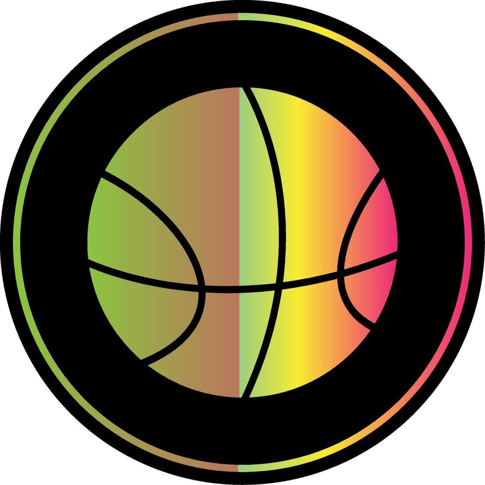 Basketball Glyph Due Color Icon Design vector