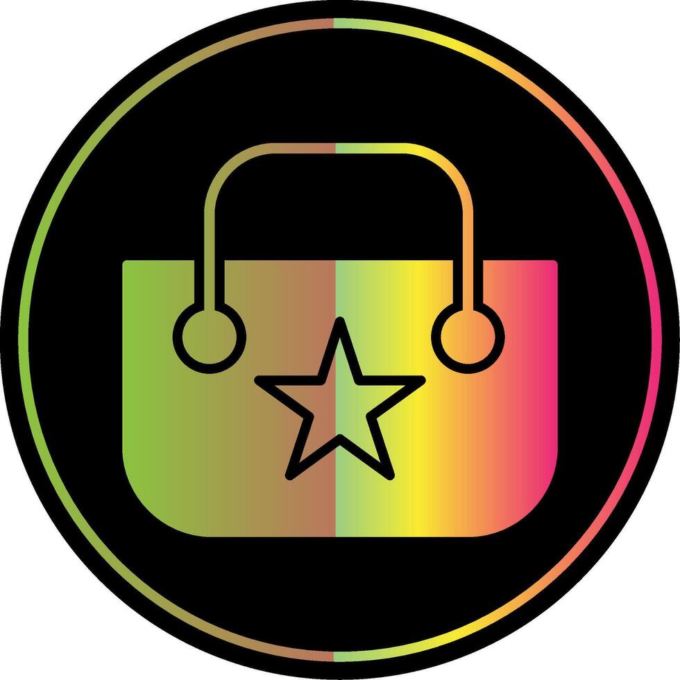 Purse Glyph Due Color Icon Design vector