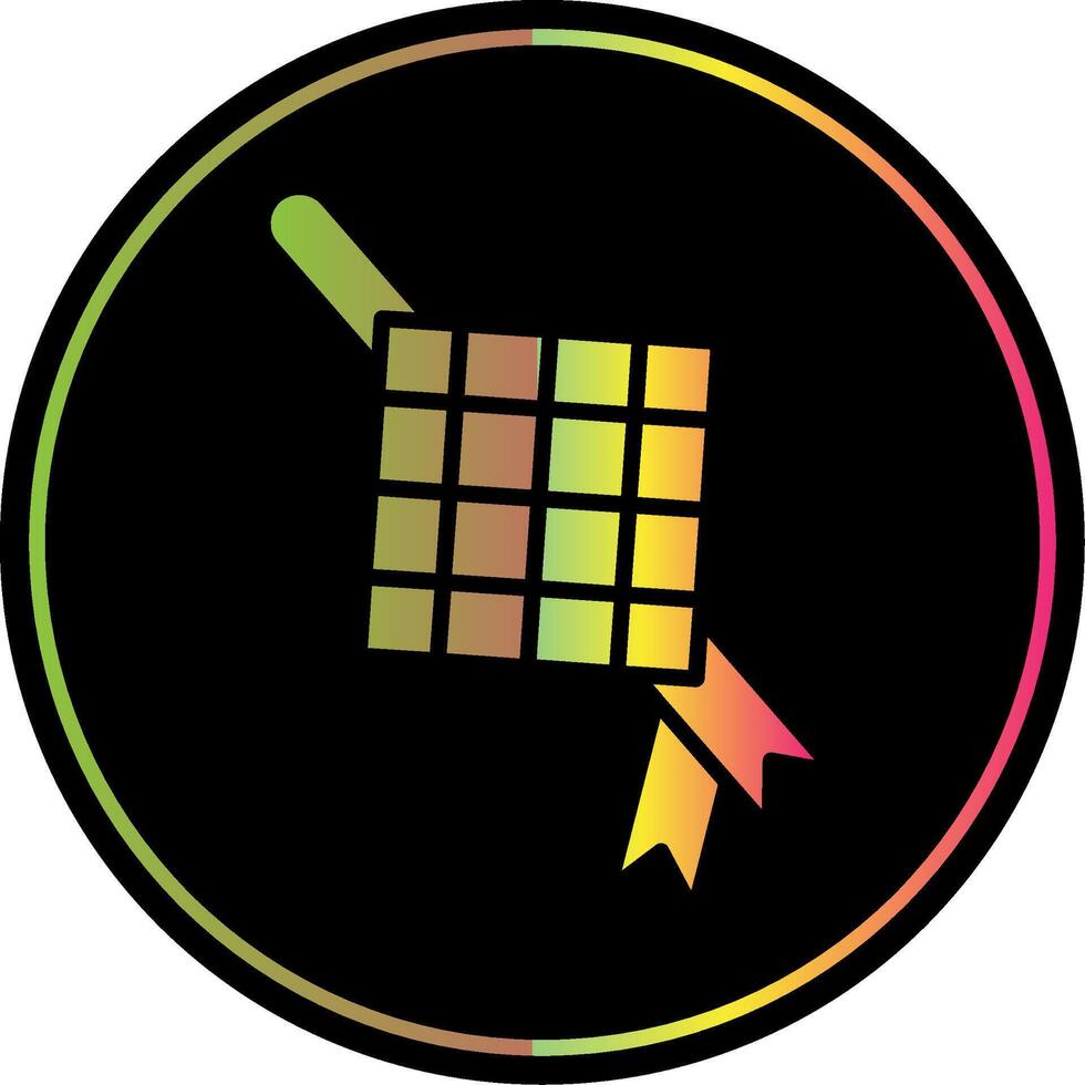 Ketupat Glyph Due Color Icon Design vector