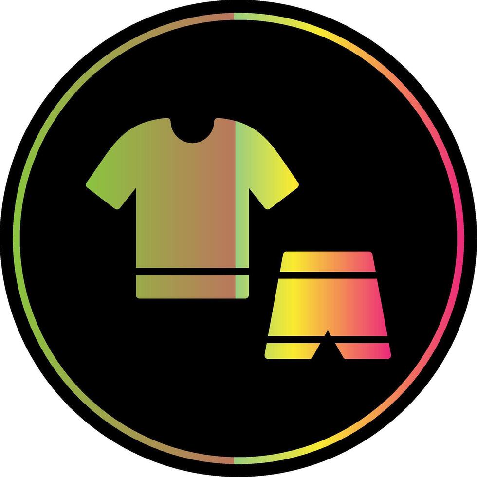 Workout Clothes Glyph Due Color Icon Design vector