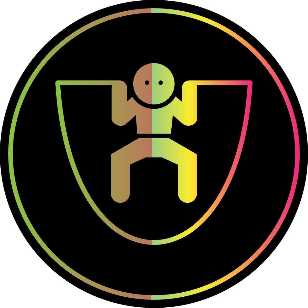 Skipping Glyph Due Color Icon Design vector
