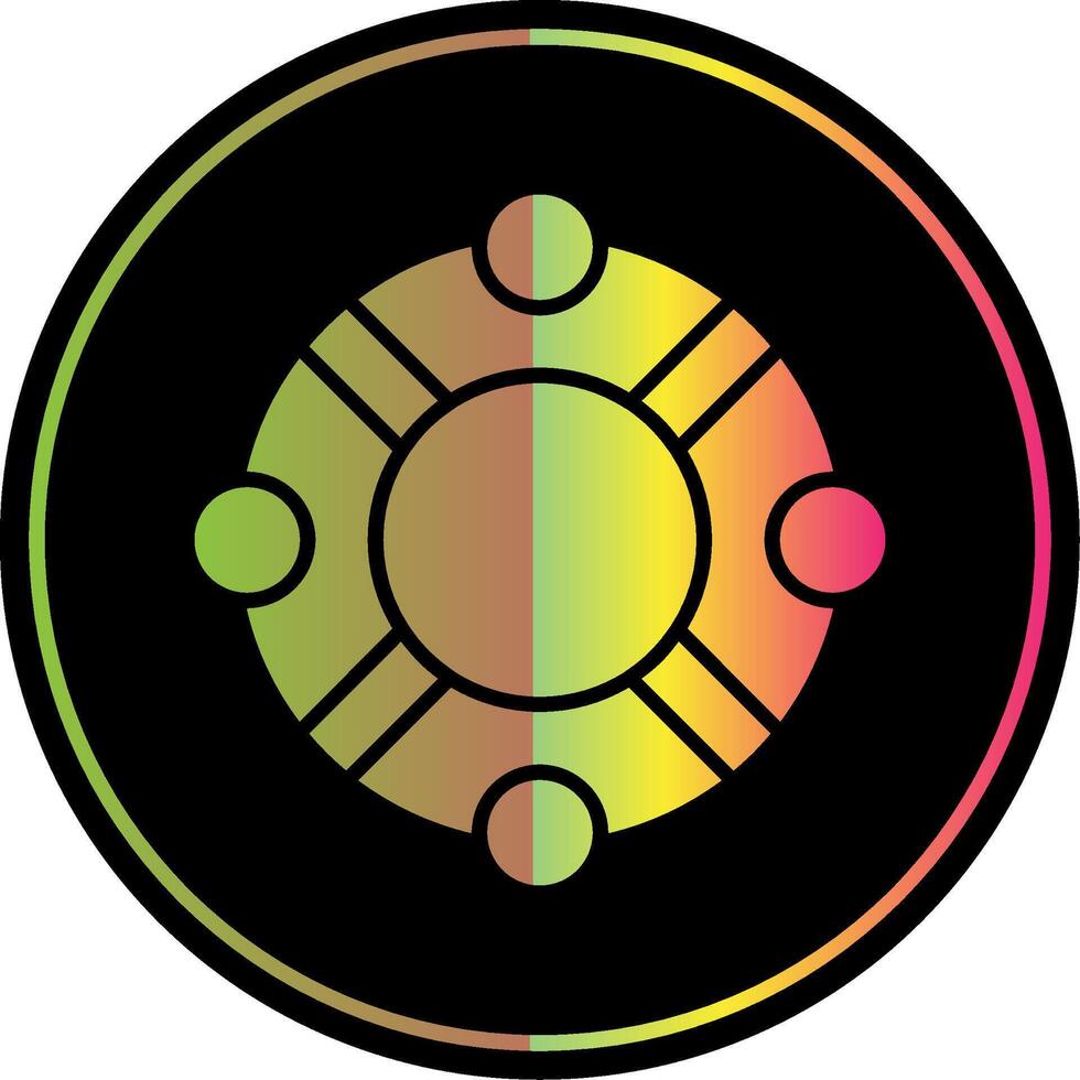 Lifebuoy Glyph Due Color Icon Design vector