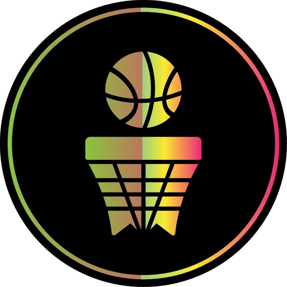 Basketball Glyph Due Color Icon Design vector