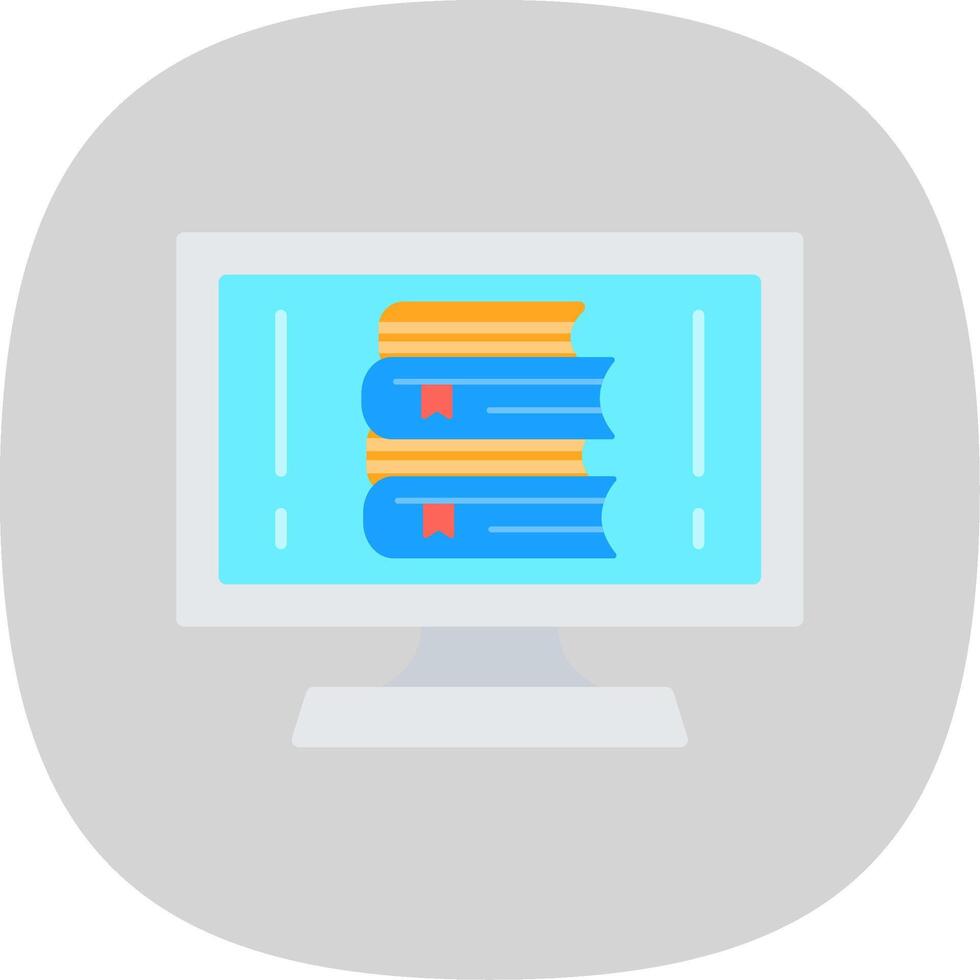 OnLine Circle Multi Circle Library Flat Curve Icon Design vector