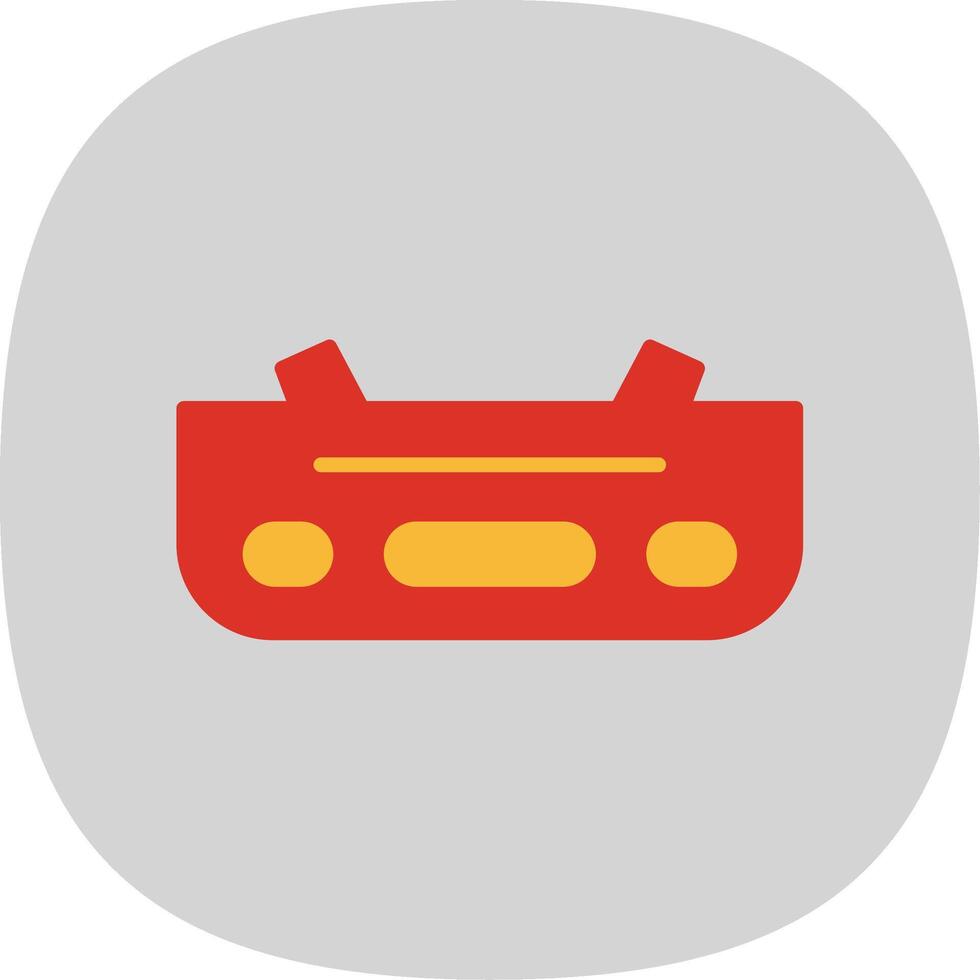 Bumper Flat Curve Icon Design vector