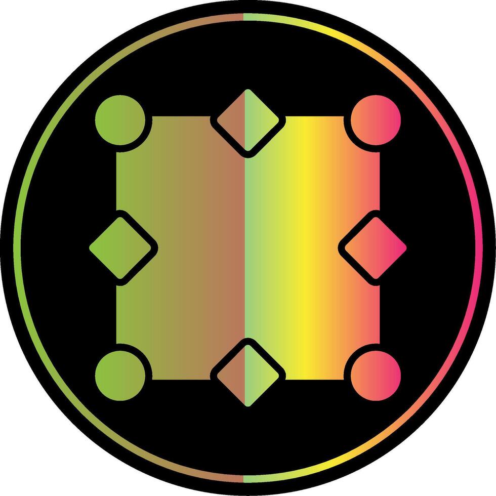 Nodes Glyph Due Color Icon Design vector