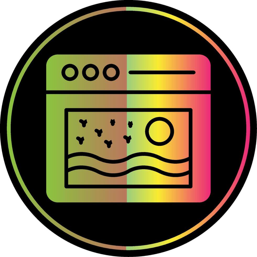 Browser Glyph Due Color Icon Design vector